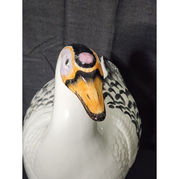 Mottahedeh Design Duck Goose Tureen Covered Dish Chinese soup Lid Italy Italian - Picture 3 of 12